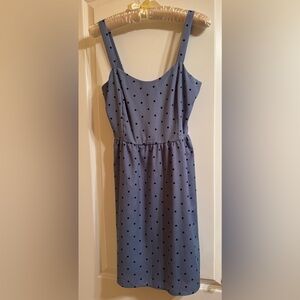 NWOT Blue Polka Dot Midi Dress Size Medium